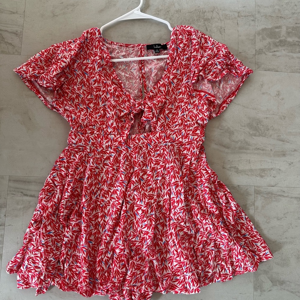 Lulus Red and White Romper